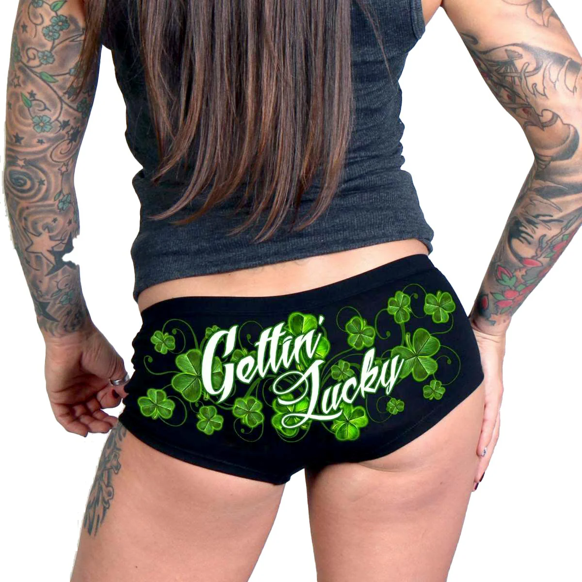 Hot Leathers Boy Shorts Gettin' Lucky PTB7475 - Image 2