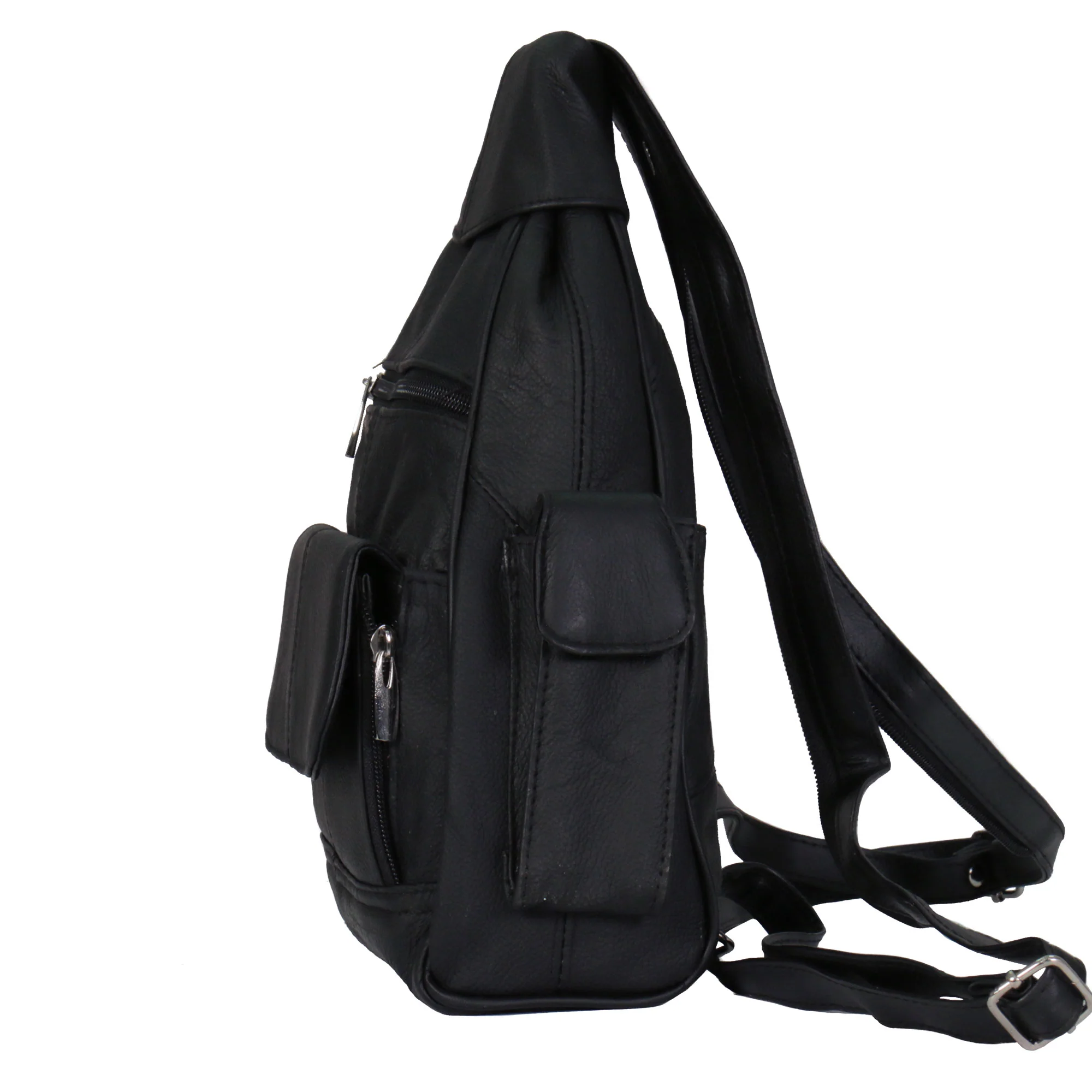 Hot Leathers BPA1005 Black Leather Backpack - Image 2