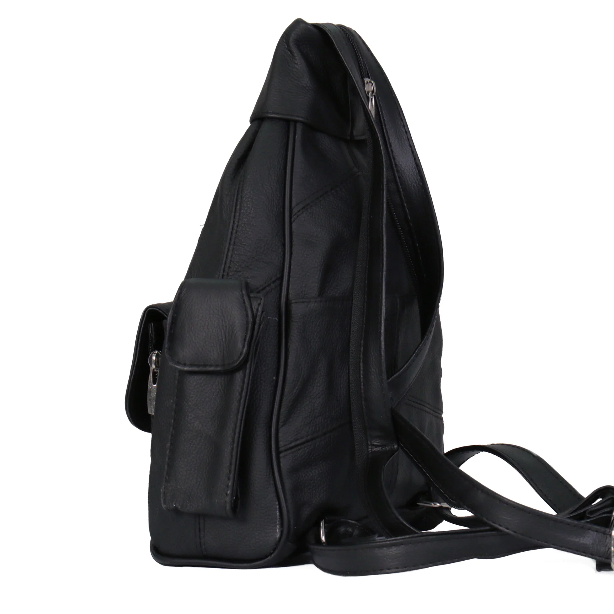 Hot Leathers BPA1005 Black Leather Backpack - Image 3
