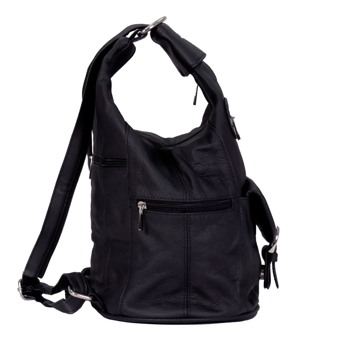 Hot Leathers BPA1011 6 Pocket Leather Backpack Purse - Image 7