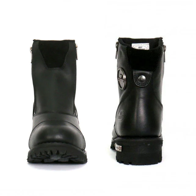 Hot Leathers BTL1002 Ladies Black 6-inch Double Zip Cap Toe Leather Boots - Image 4