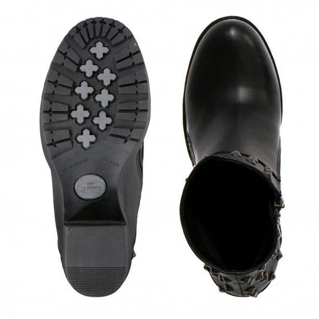 Hot Leathers BTL1003 Ladies 5-inch Black Studded Ankle Leather Boots with Side Zippers - Image 9