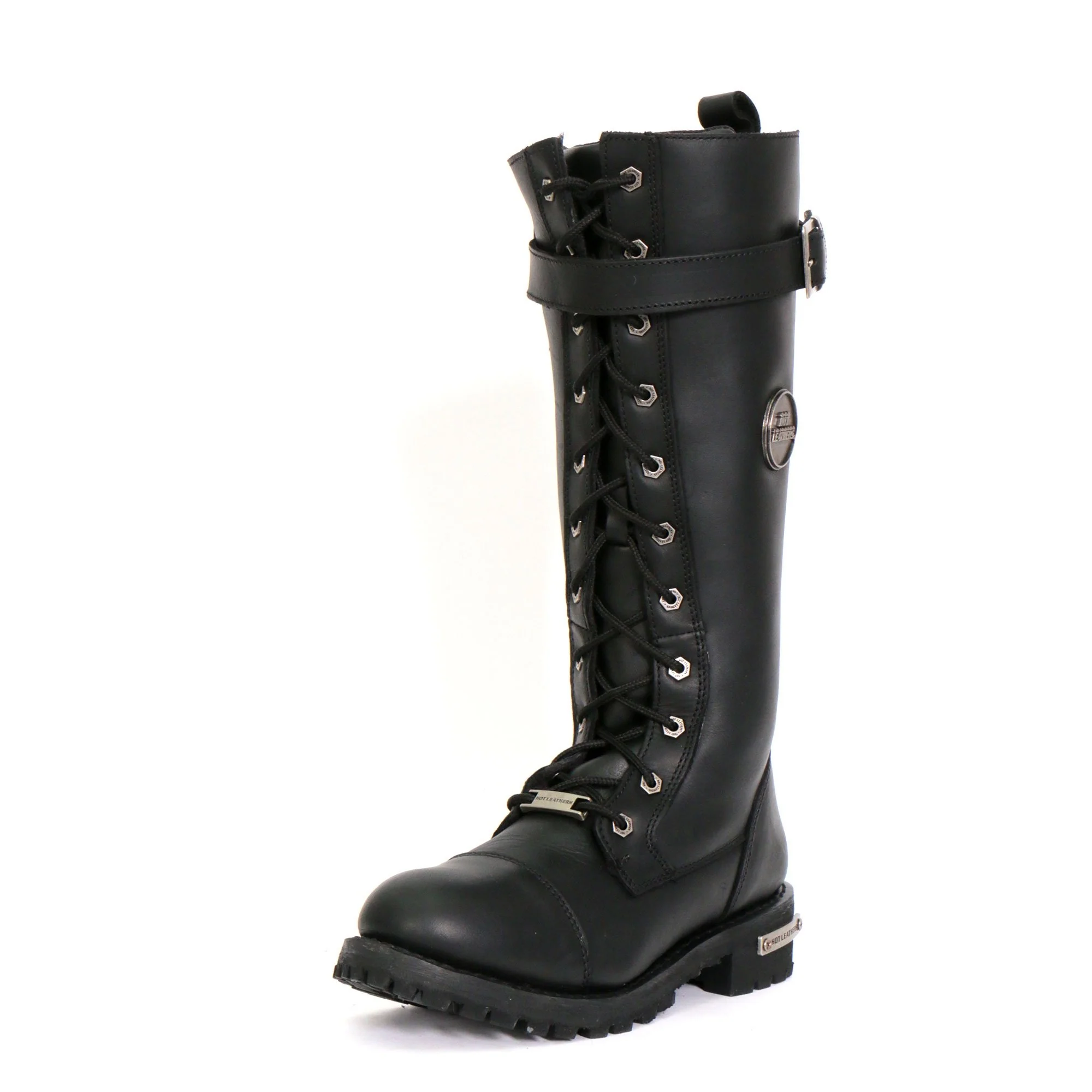 Hot Leathers BTL1005 Ladies 14-inch Black Knee-High Leather Boots with Side Zipper Entry - Image 6