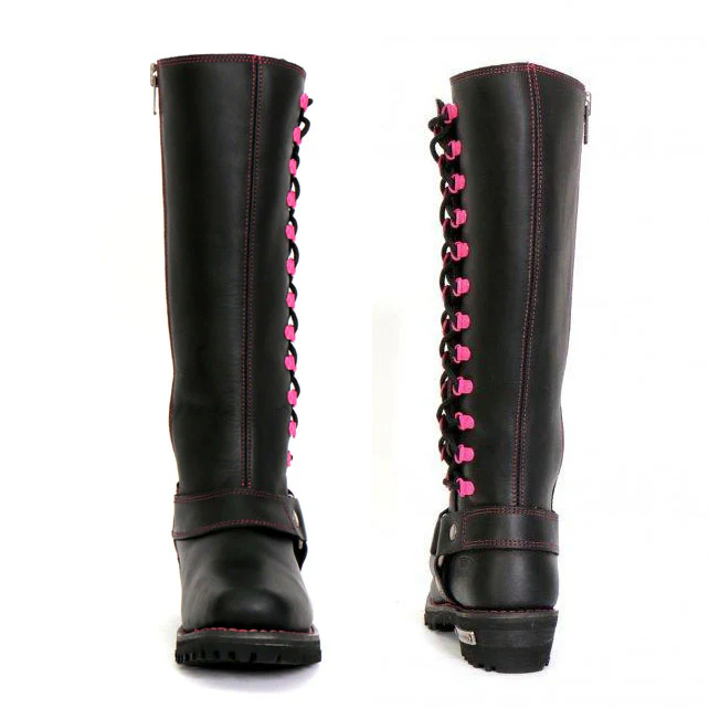 Hot Leathers BTL1006 Ladies 14-inch Black Knee-High Leather Boots with Side Zipper Entry - Image 8