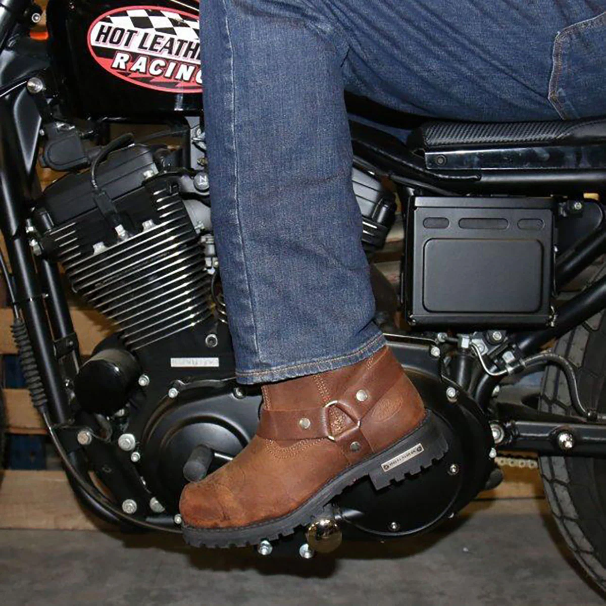 Hot Leathers BTM1001 Men's Rust Brown 11-inch Harness Motorcycle Leather Boots - Image 10