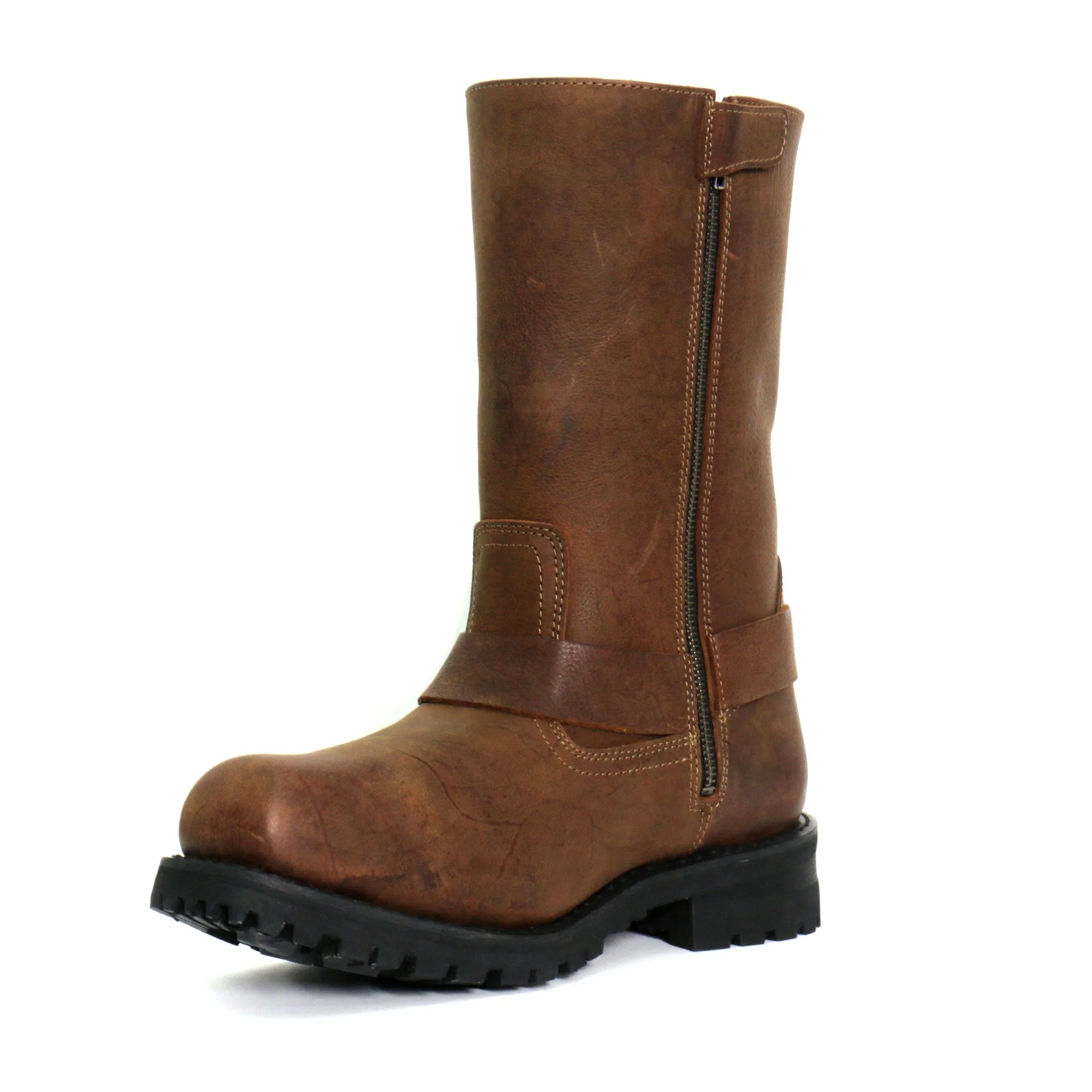 Hot Leathers BTM1001 Men's Rust Brown 11-inch Harness Motorcycle Leather Boots - Image 5