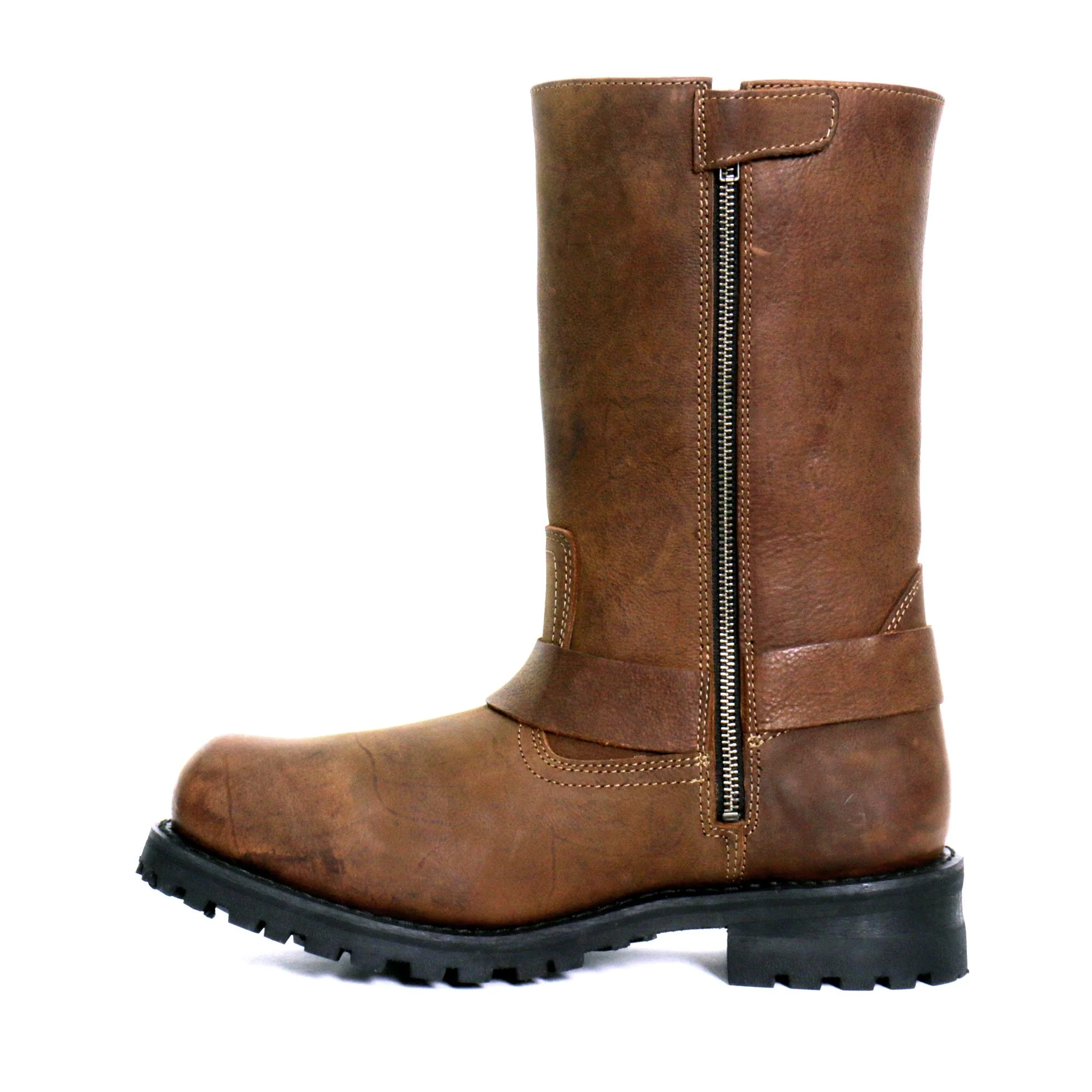 Hot Leathers BTM1001 Men's Rust Brown 11-inch Harness Motorcycle Leather Boots - Image 6