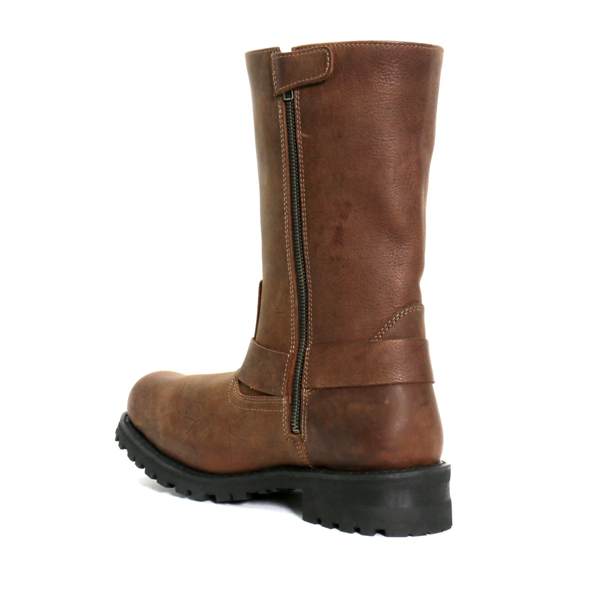 Hot Leathers BTM1001 Men's Rust Brown 11-inch Harness Motorcycle Leather Boots - Image 7