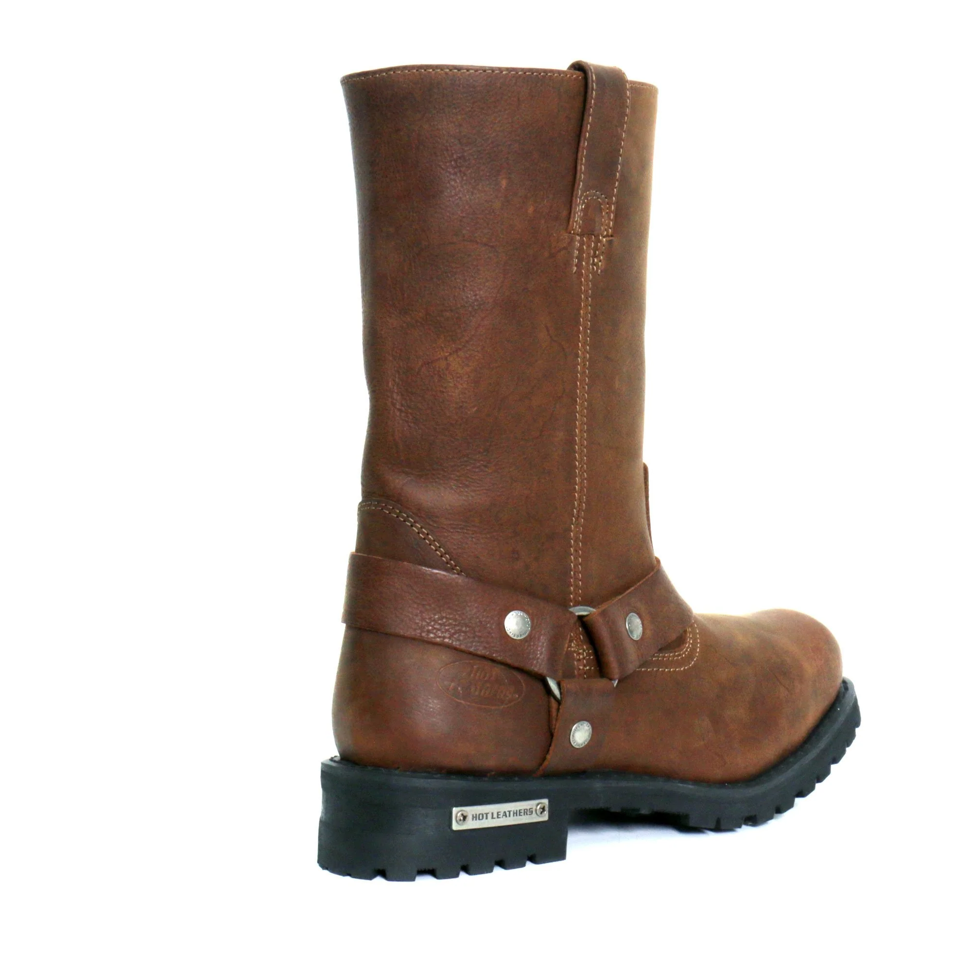 Hot Leathers BTM1001 Men's Rust Brown 11-inch Harness Motorcycle Leather Boots - Image 8
