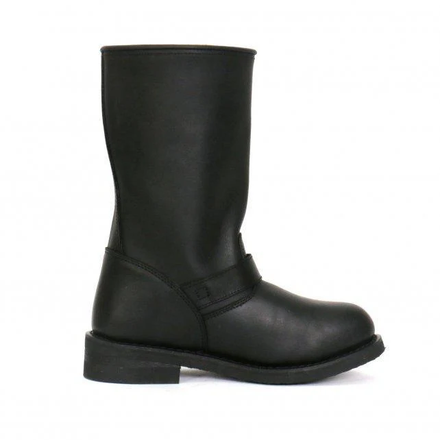 Hot Leathers BTM1002 Men's Black 11-inch Round Toe Engineer Leather Boots - Image 13