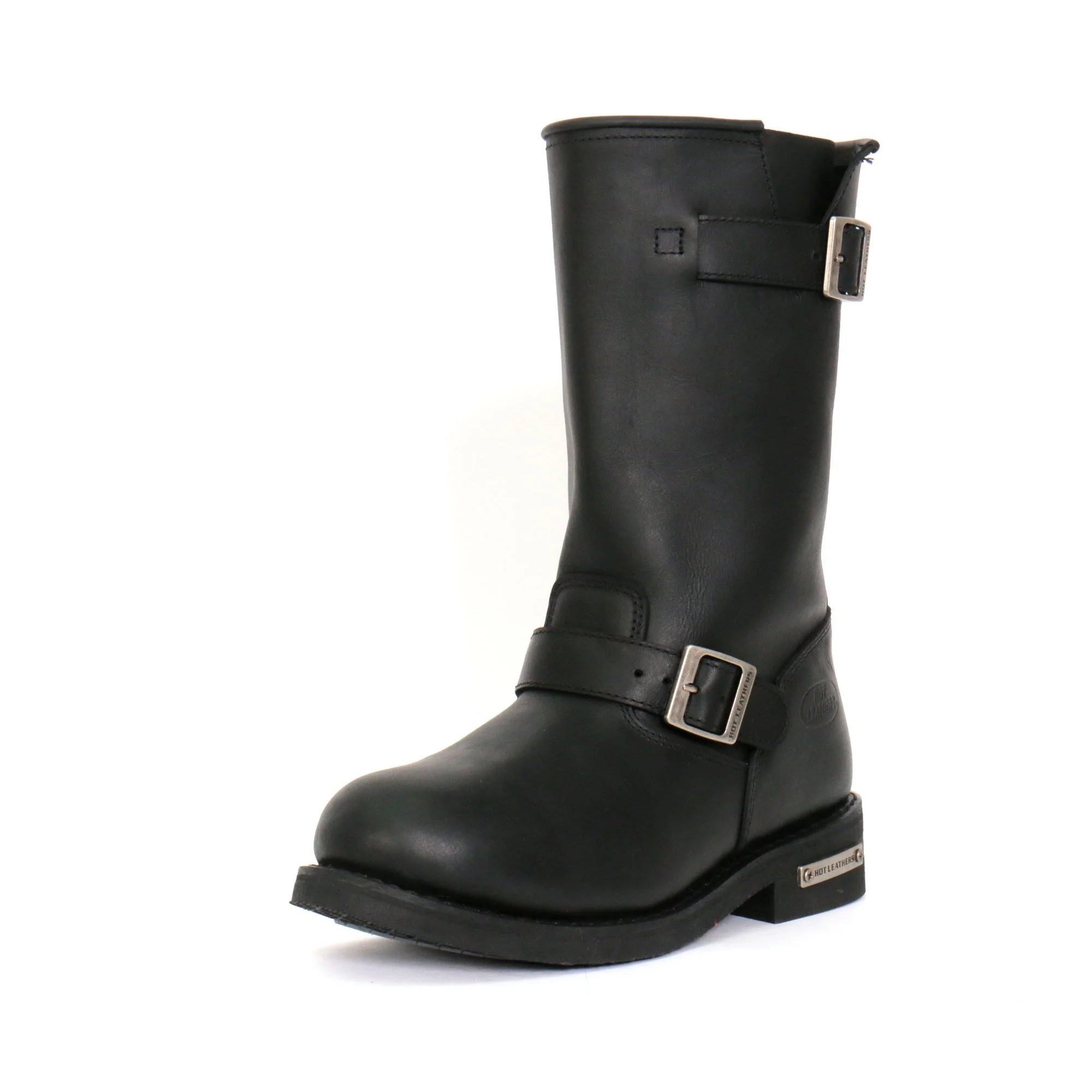 Hot Leathers BTM1002 Men's Black 11-inch Round Toe Engineer Leather Boots - Image 16
