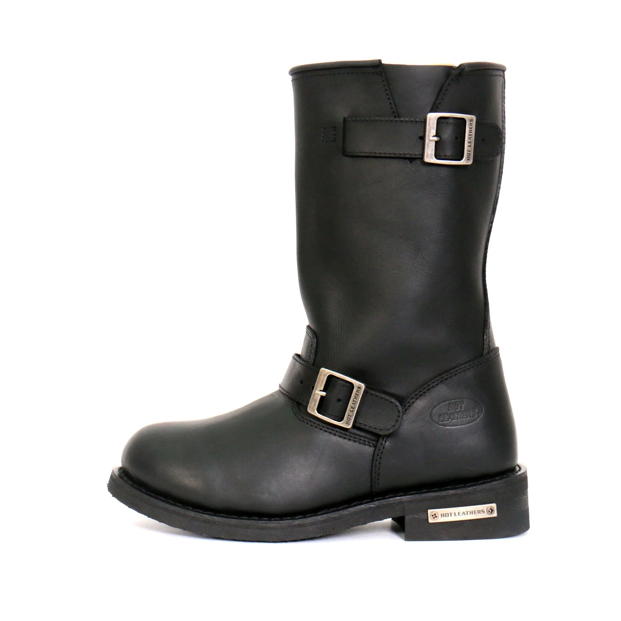 Hot Leathers BTM1002 Men's Black 11-inch Round Toe Engineer Leather Boots - Image 17