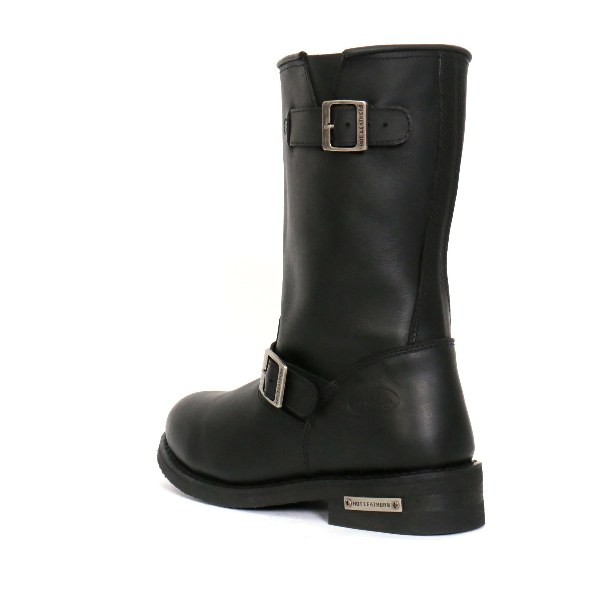 Hot Leathers BTM1002 Men's Black 11-inch Round Toe Engineer Leather Boots - Image 18