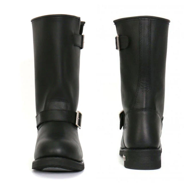 Hot Leathers BTM1002 Men's Black 11-inch Round Toe Engineer Leather Boots - Image 19