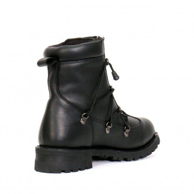 Hot Leathers BTM1009 Men's Black 7-Inch Leather Lace Up Boots with Zipper Closure - Image 19