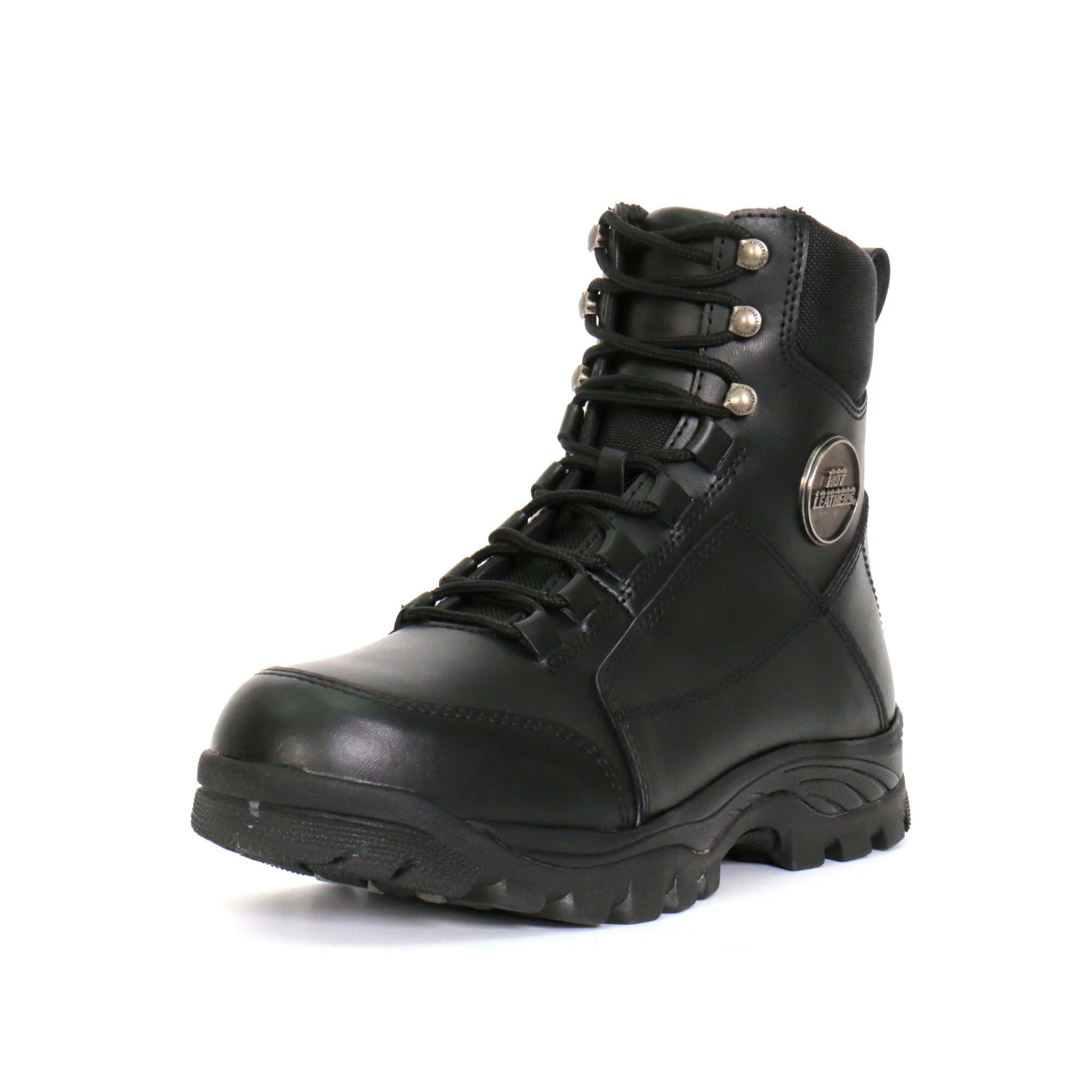 Hot Leathers BTM1010 Men's Black Leather Swat Style Lace Up Boots - Image 5