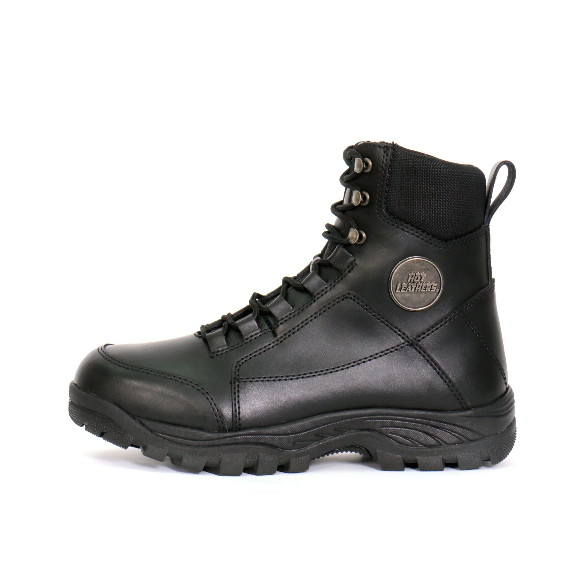 Hot Leathers BTM1010 Men's Black Leather Swat Style Lace Up Boots - Image 6