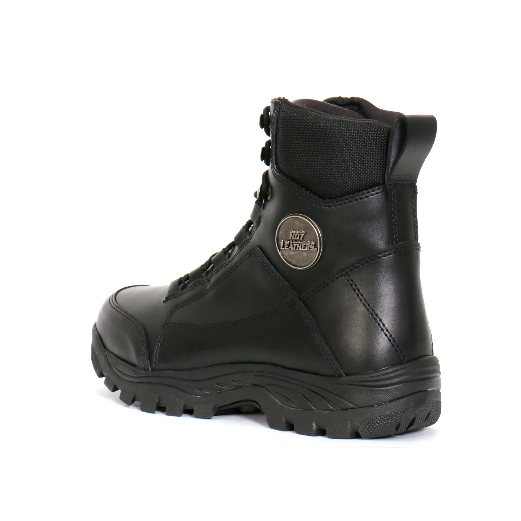 Hot Leathers BTM1010 Men's Black Leather Swat Style Lace Up Boots - Image 7