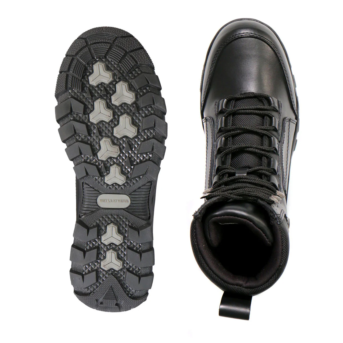 Hot Leathers BTM1010 Men's Black Leather Swat Style Lace Up Boots - Image 9