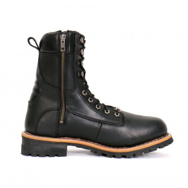 Hot Leathers BTM1011 Men's 8 Inch Two Tone Logger Leather Lace Up Boots - Image 13