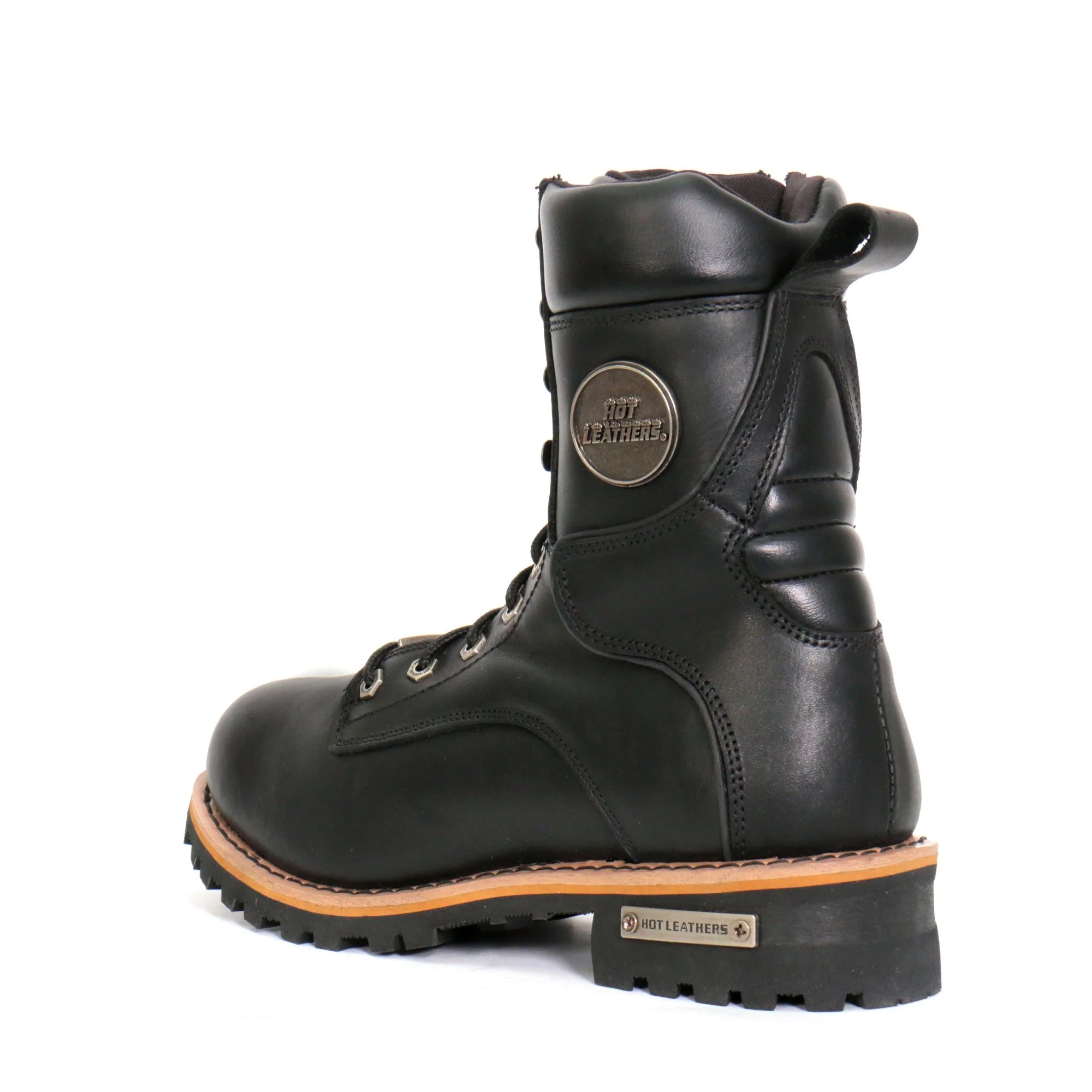 Hot Leathers BTM1011 Men's 8 Inch Two Tone Logger Leather Lace Up Boots - Image 19