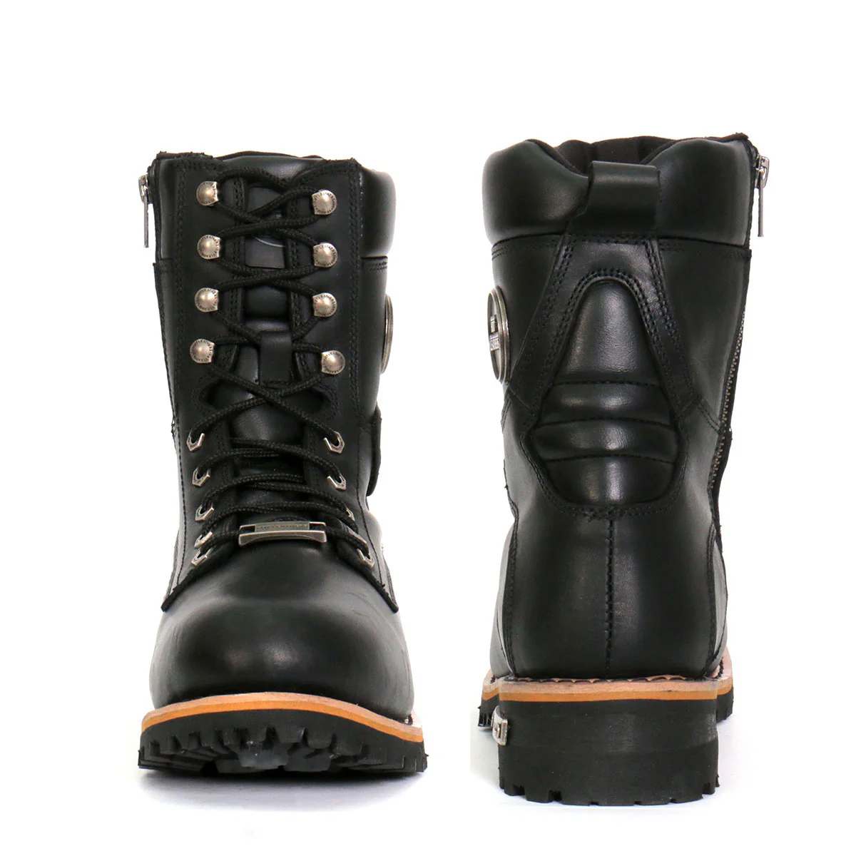 Hot Leathers BTM1011 Men's 8 Inch Two Tone Logger Leather Lace Up Boots - Image 5