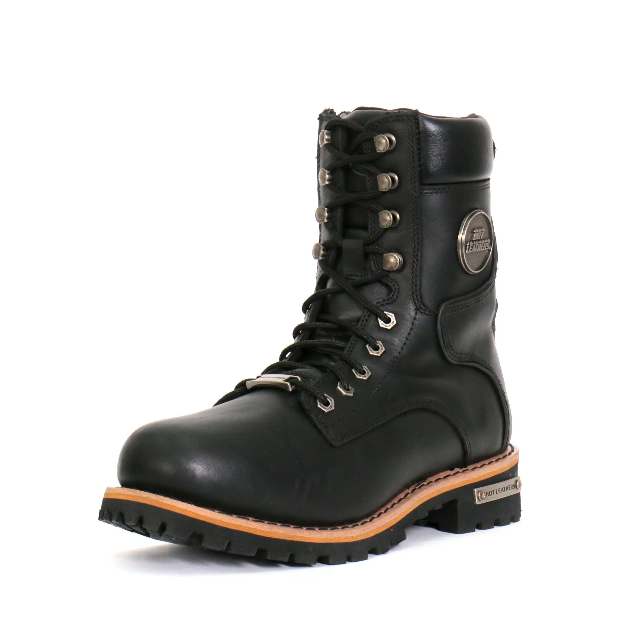 Hot Leathers BTM1011 Men's 8 Inch Two Tone Logger Leather Lace Up Boots - Image 6