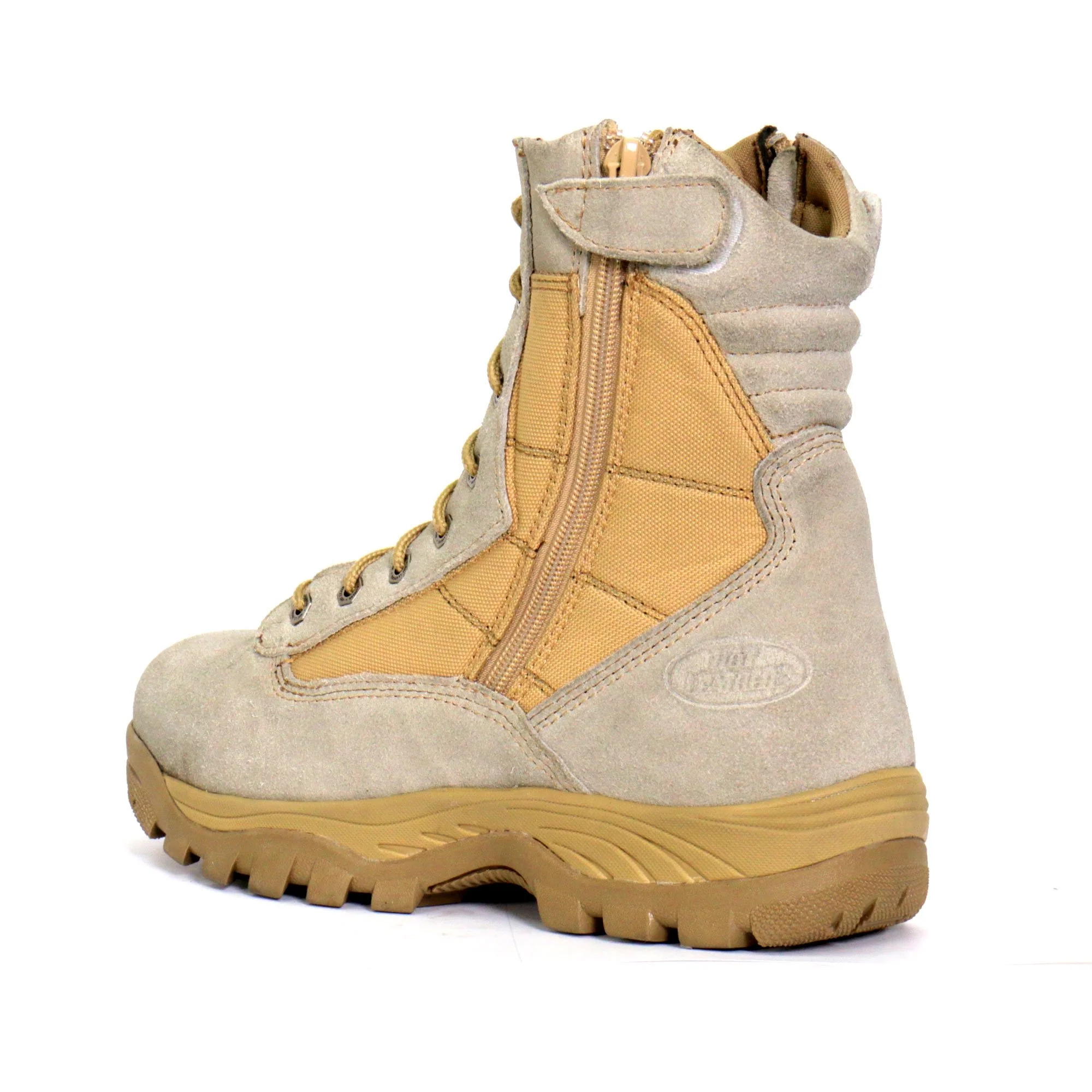 Hot Leathers BTM1013 Men's Tan Leather Swat Style Lace Up Boots with Zippers - Image 6