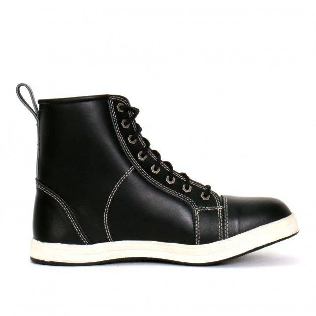 Hot Leathers BTM1014 Men's Black and White Leather 6-inch Riding Sneaker - Image 2