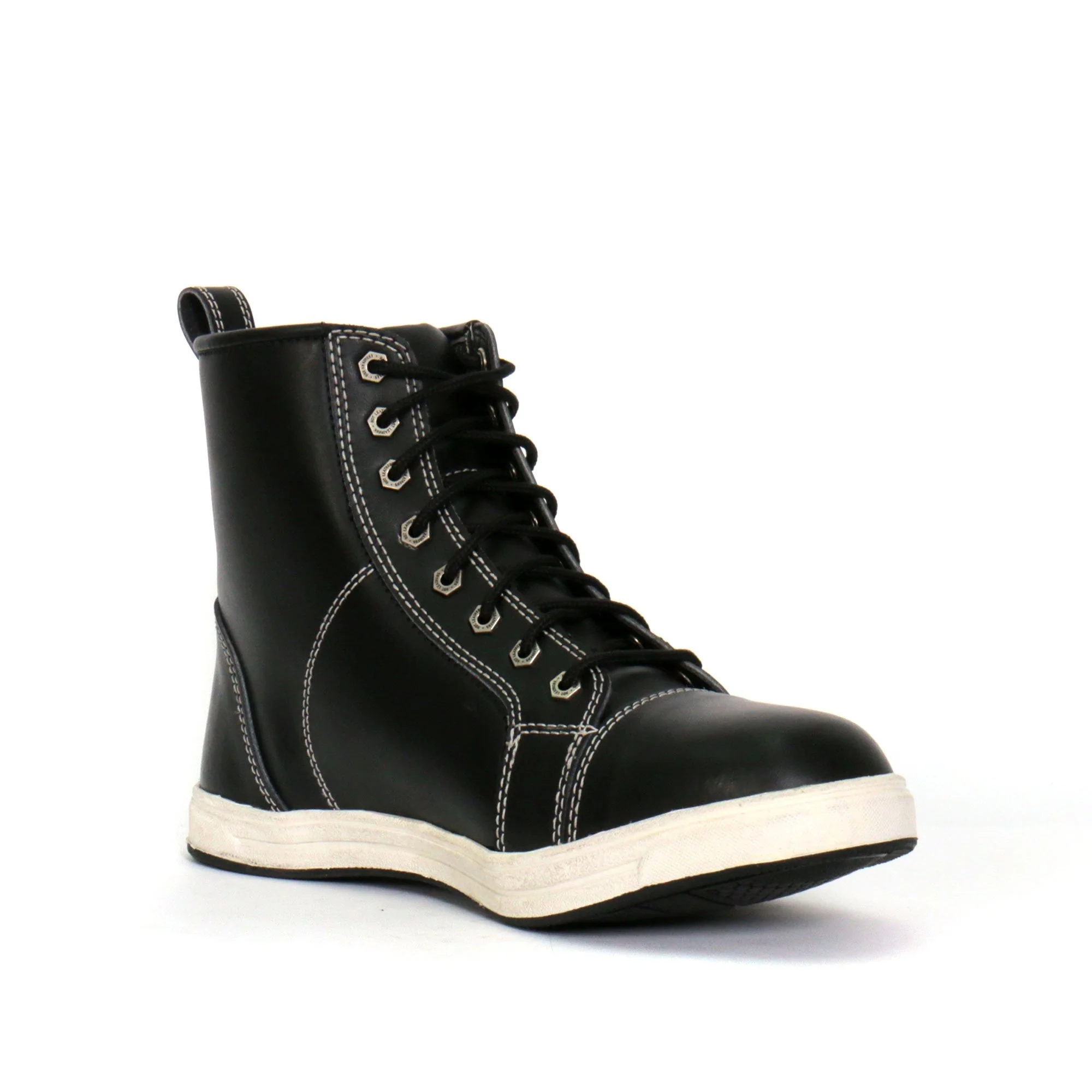 Hot Leathers BTM1014 Men's Black and White Leather 6-inch Riding Sneaker - Image 4