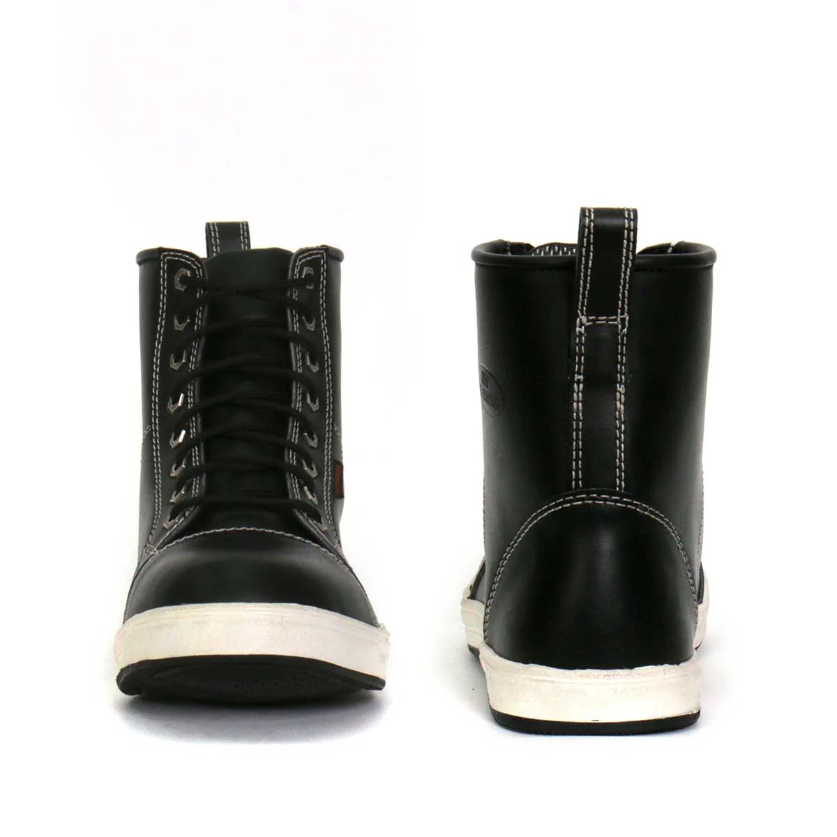 Hot Leathers BTM1014 Men's Black and White Leather 6-inch Riding Sneaker - Image 5