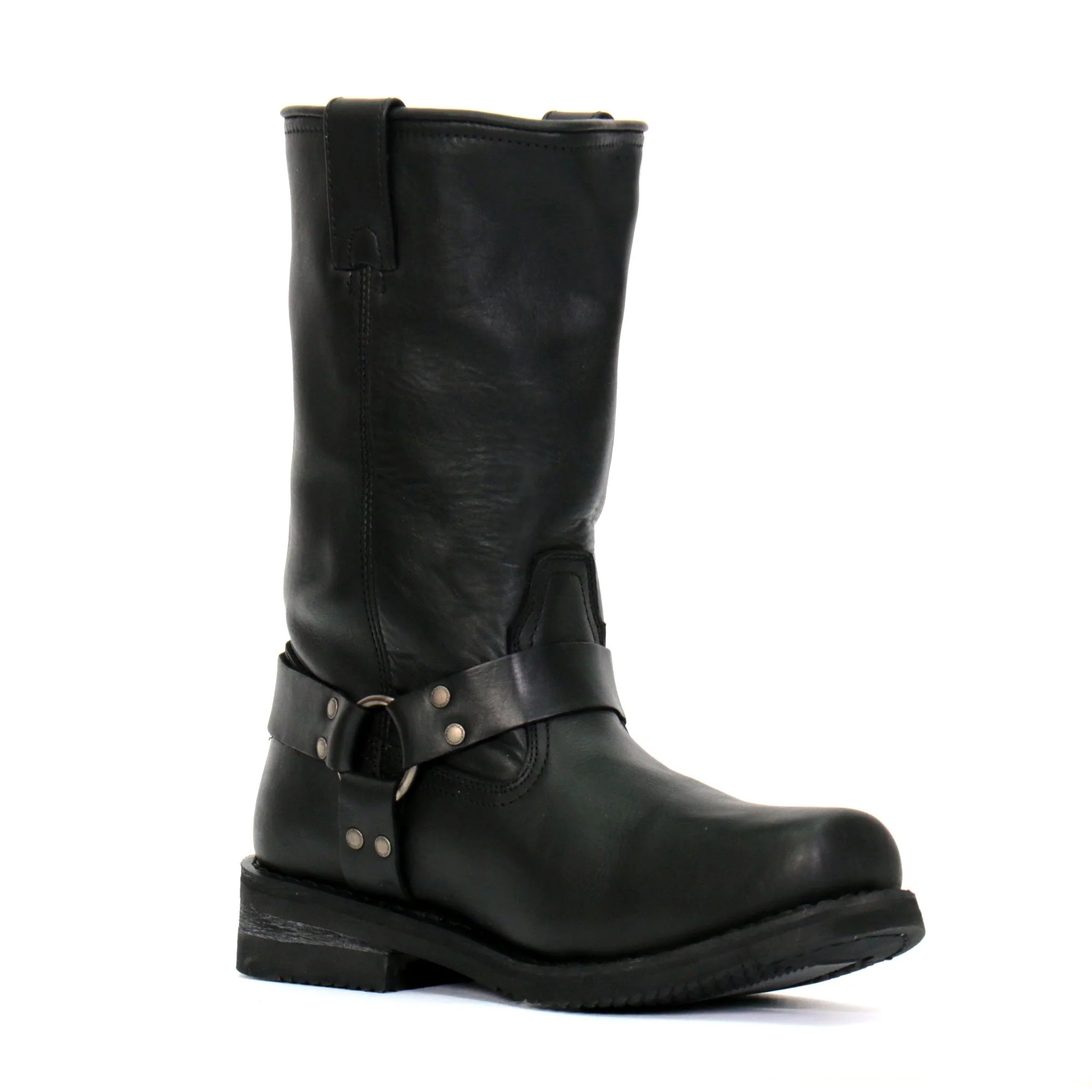 Hot Leathers BTM1016 Men's Classic Black 11-inch Harness Leather Boots - Image 3