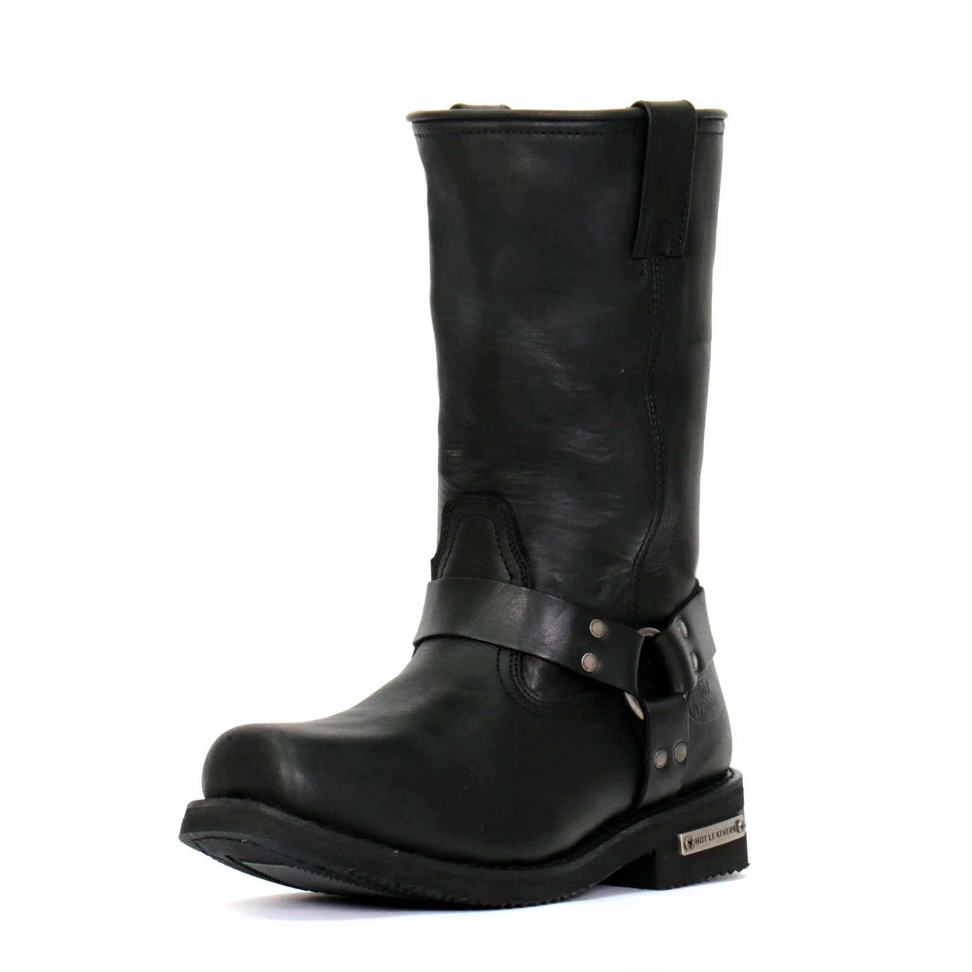 Hot Leathers BTM1016 Men's Classic Black 11-inch Harness Leather Boots - Image 5