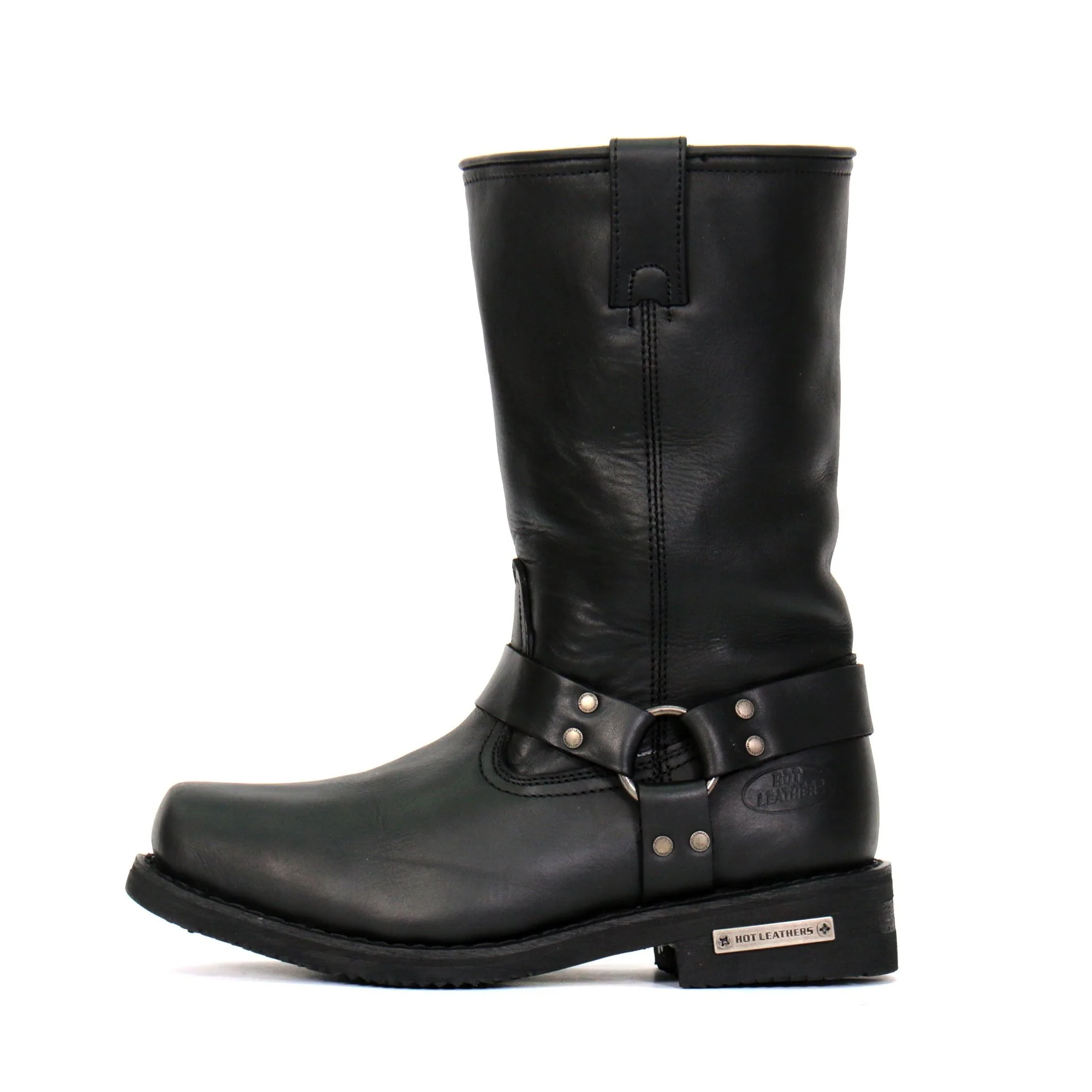 Hot Leathers BTM1016 Men's Classic Black 11-inch Harness Leather Boots - Image 6