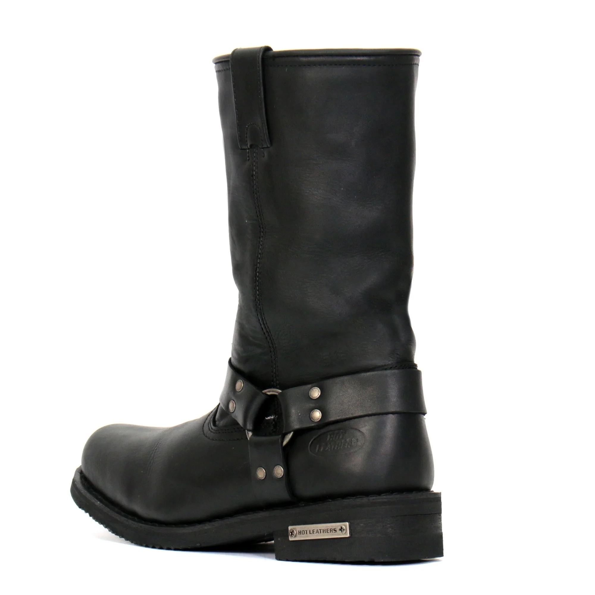 Hot Leathers BTM1016 Men's Classic Black 11-inch Harness Leather Boots - Image 7