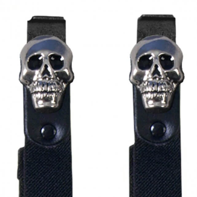 Hot Leathers BUA2010 Skulls Motorcycle Riding Pant Clips - Image 2