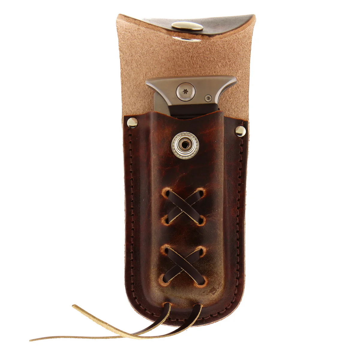 Hot Leathers CSF1002 Brown Leather Laced Knife Case - Image 4
