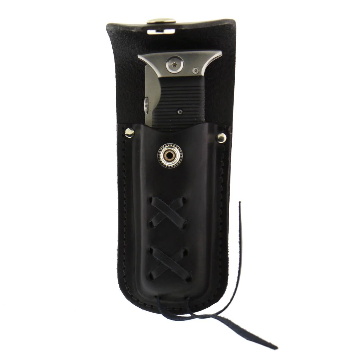 Hot Leathers CSF1006 Black Leather Knife Case with Snap Closure - Image 4