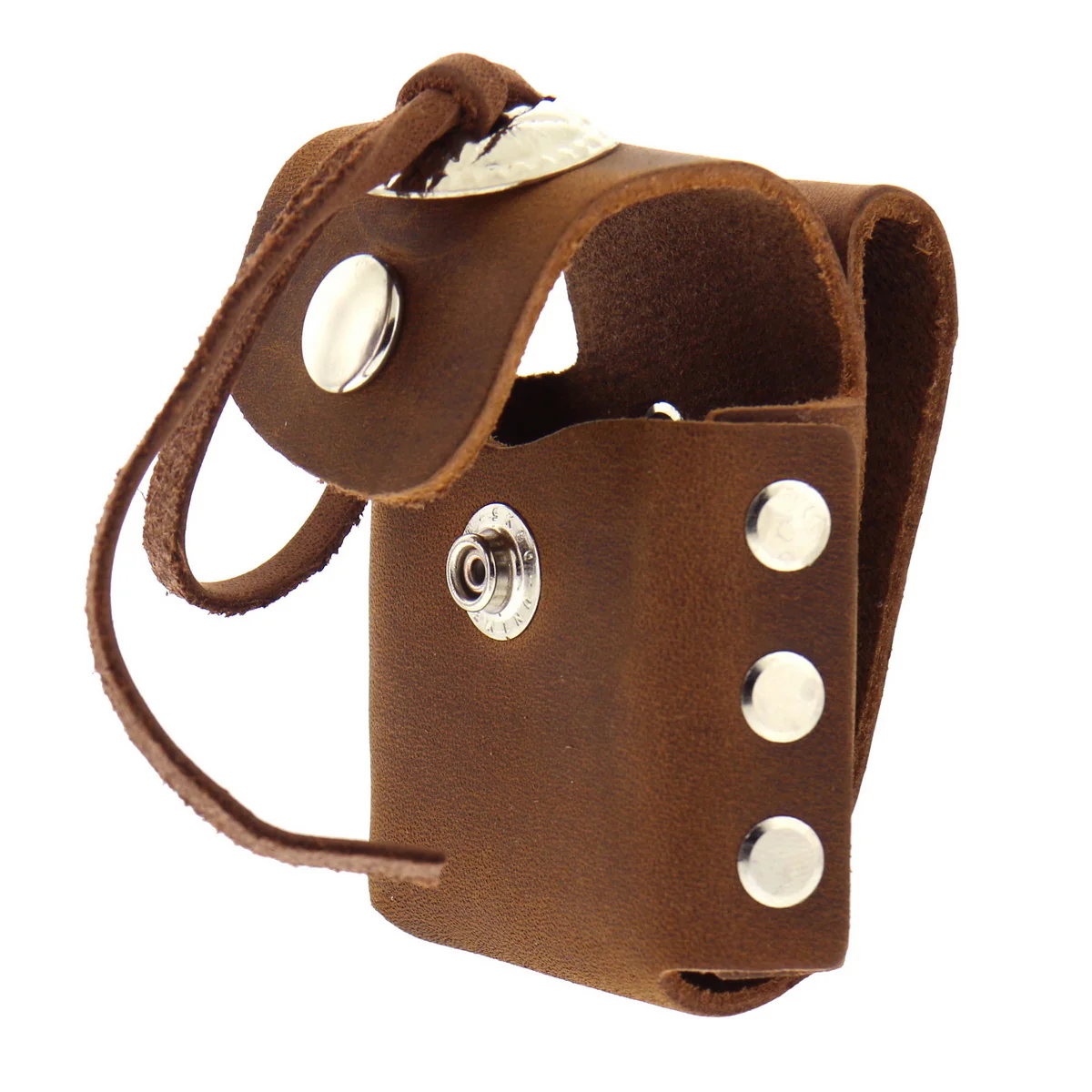 Hot Leathers CSH1002 Brown Lighter Case with Concho - Image 4