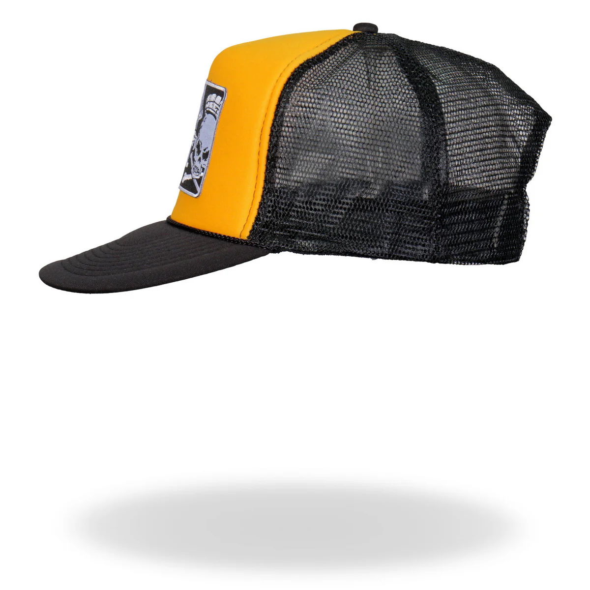 Hot Leathers CYA1005 Official Cycle Source Magazine Logo Gold and Black Snapback Trucker Hat - Image 3