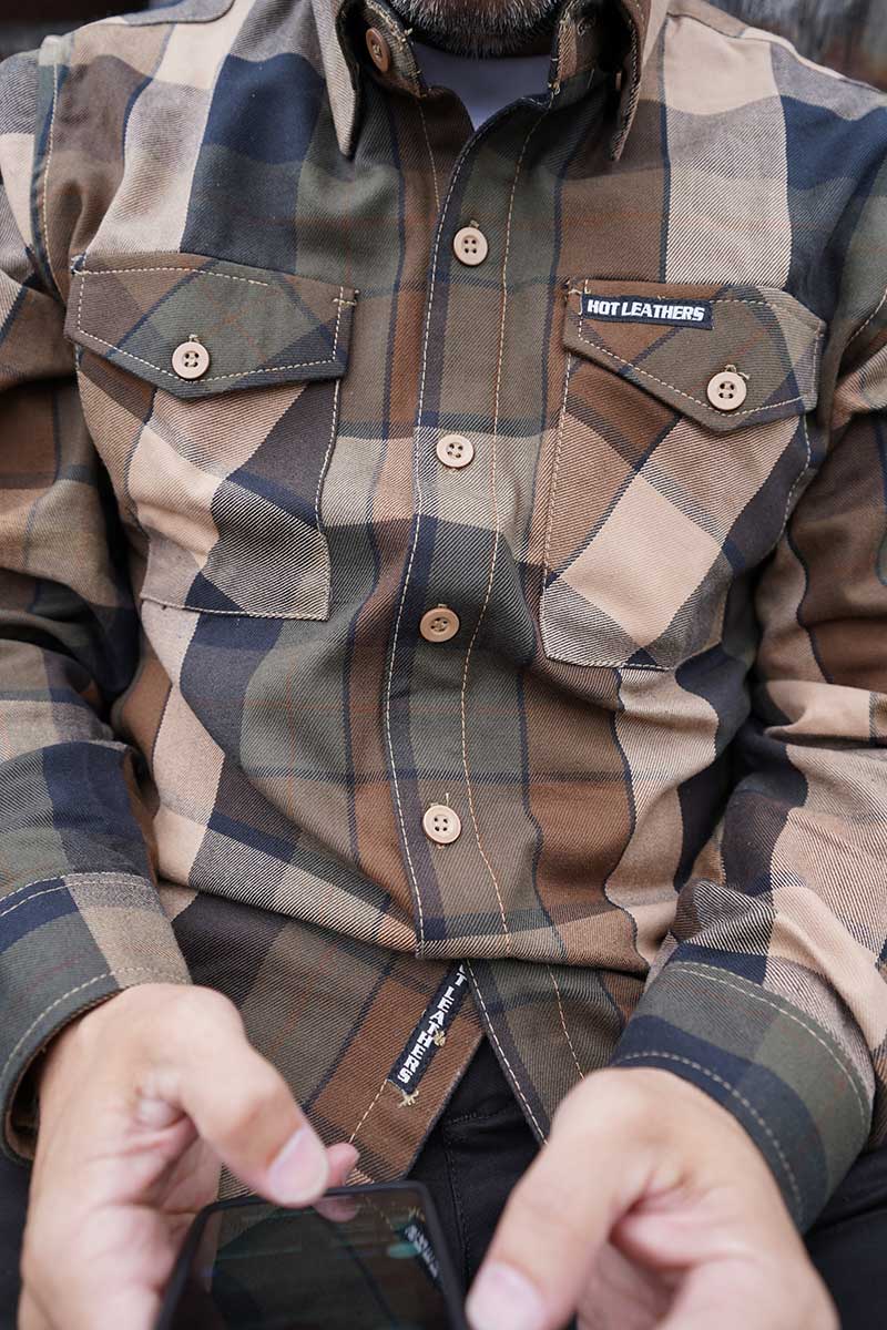 Hot Leathers FLM2013 Men's Sidewinder Flannel Long Sleeve Shirt - Image 7