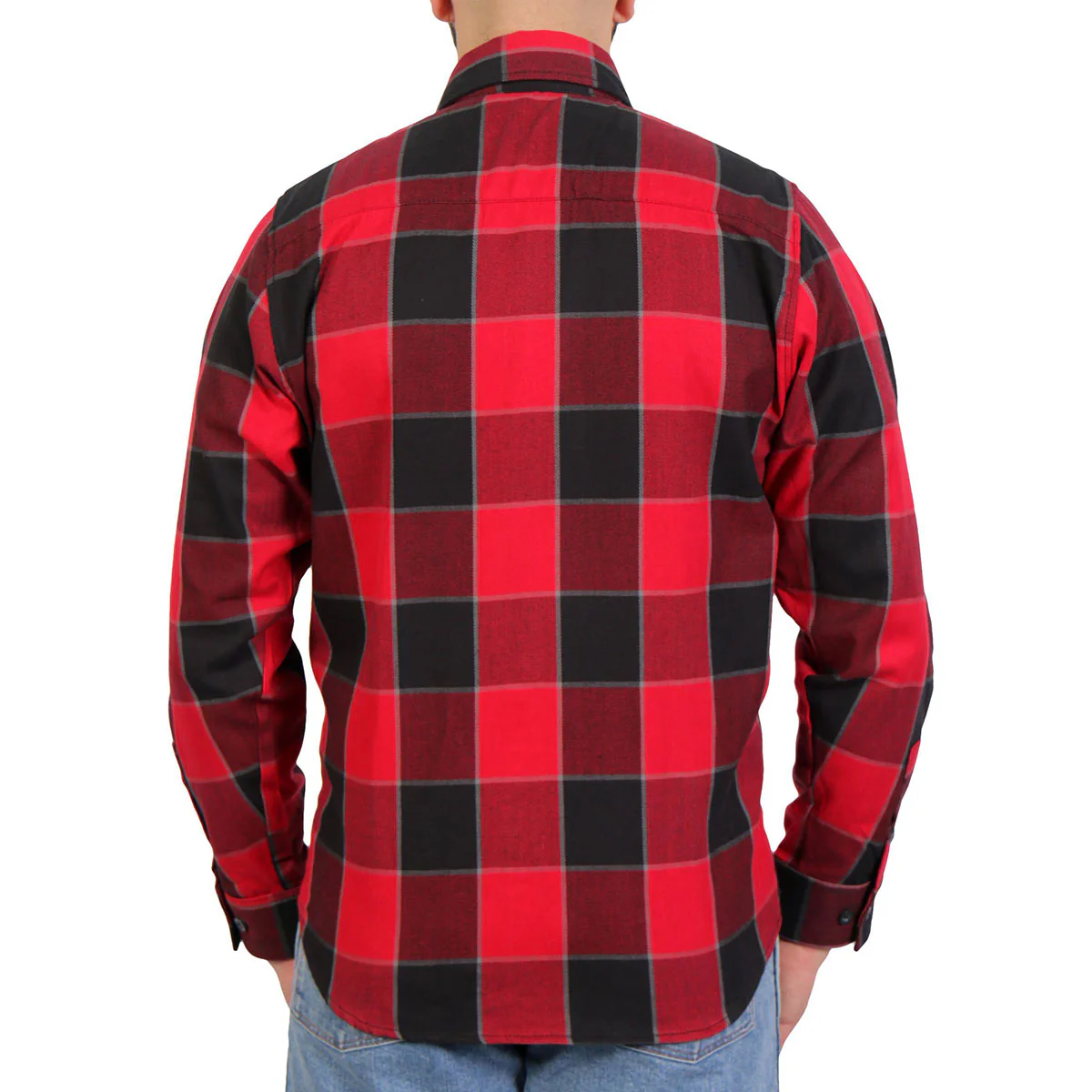 Hot Leathers FLM2019 Men's Red Black and Gray Long Sleeve Flannel Shirt - Image 2
