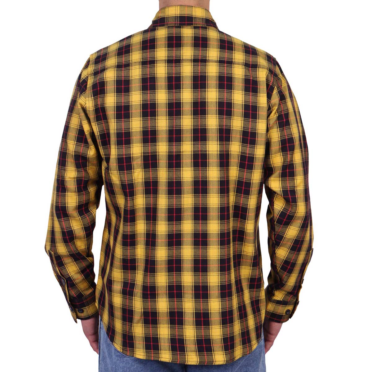 Hot Leathers FLM2036 Men's Yellow Red and Black Long Sleeve Flannel Shirt - Image 3