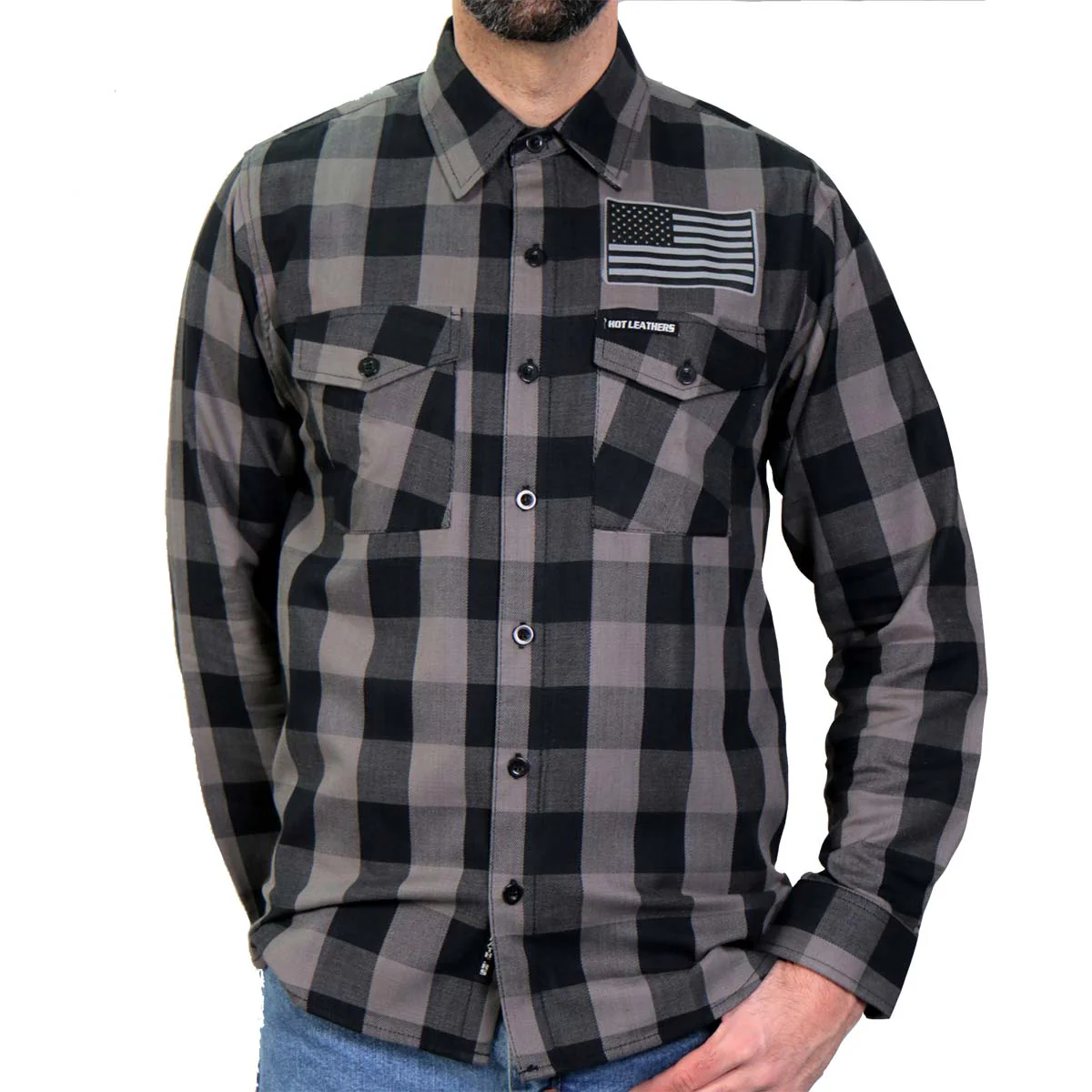 Hot Leathers FLM2102 Men's Tribal Eagle Flannel Long Sleeve Shirt - Image 2