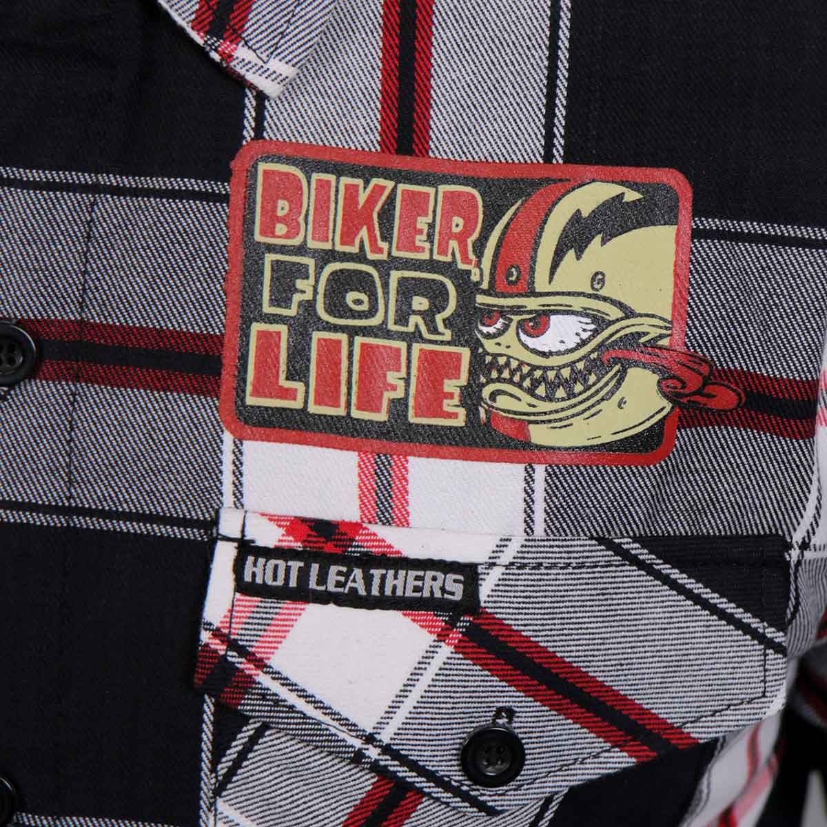 Hot Leathers FLM2104 Men's Bobber Monster Flannel Long Sleeve Shirt - Image 4
