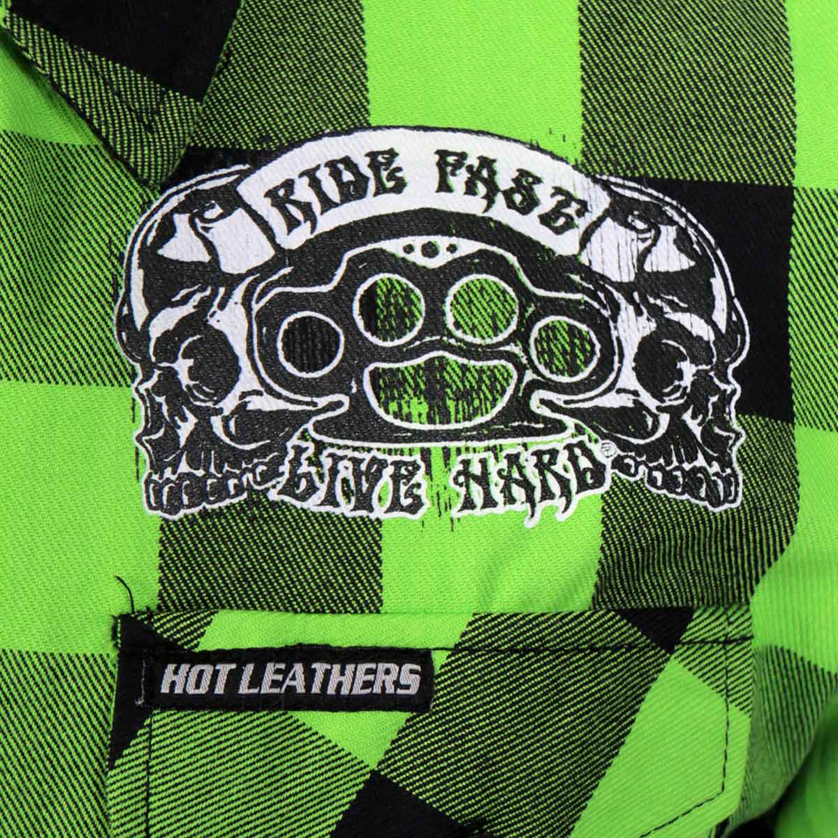 Hot Leathers FLM2106 Men's Brass Knuckles Flannel Long Sleeve Shirt - Image 4