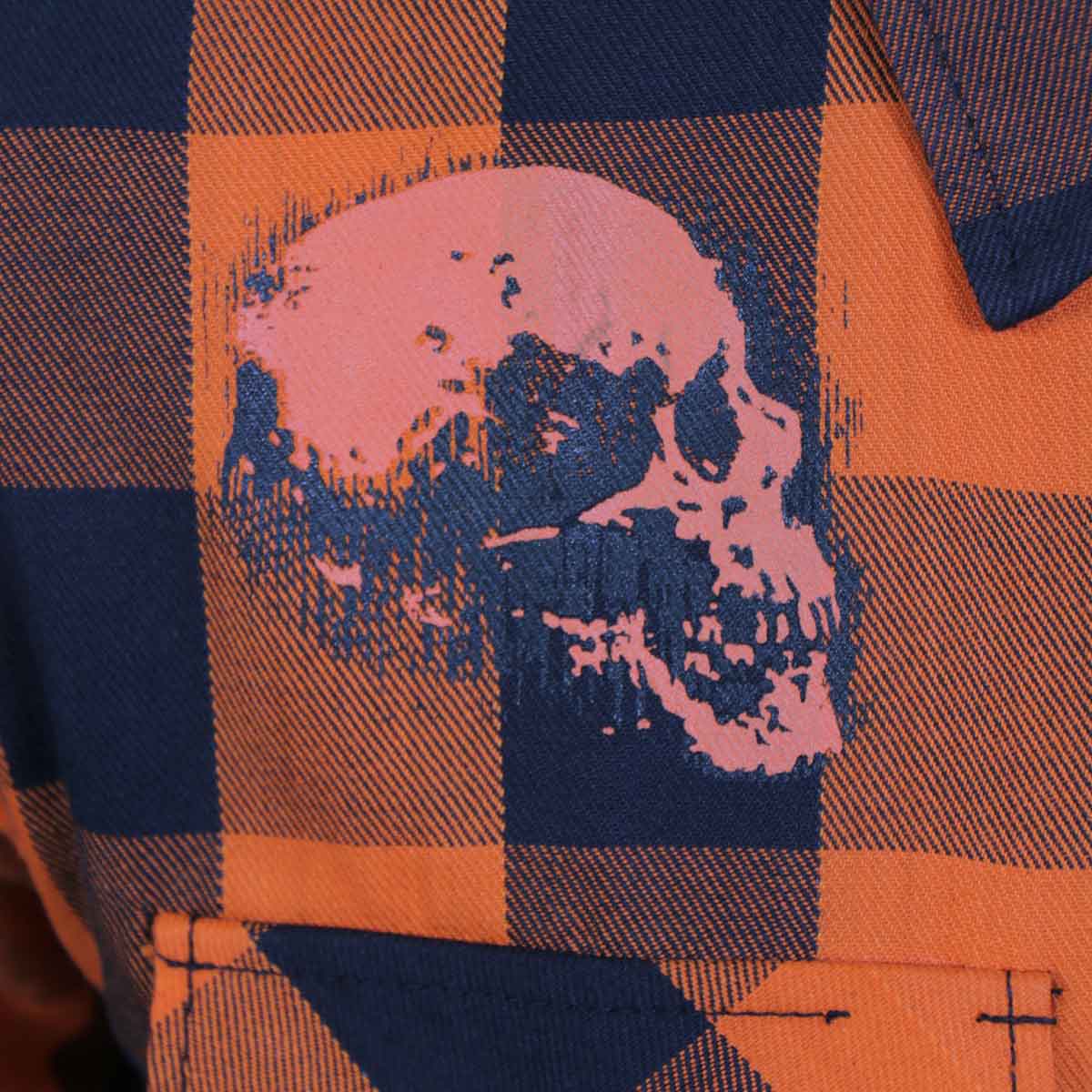 Hot Leathers FLM2108 Men's Ancient Skull Flannel Long Sleeve Shirt - Image 4