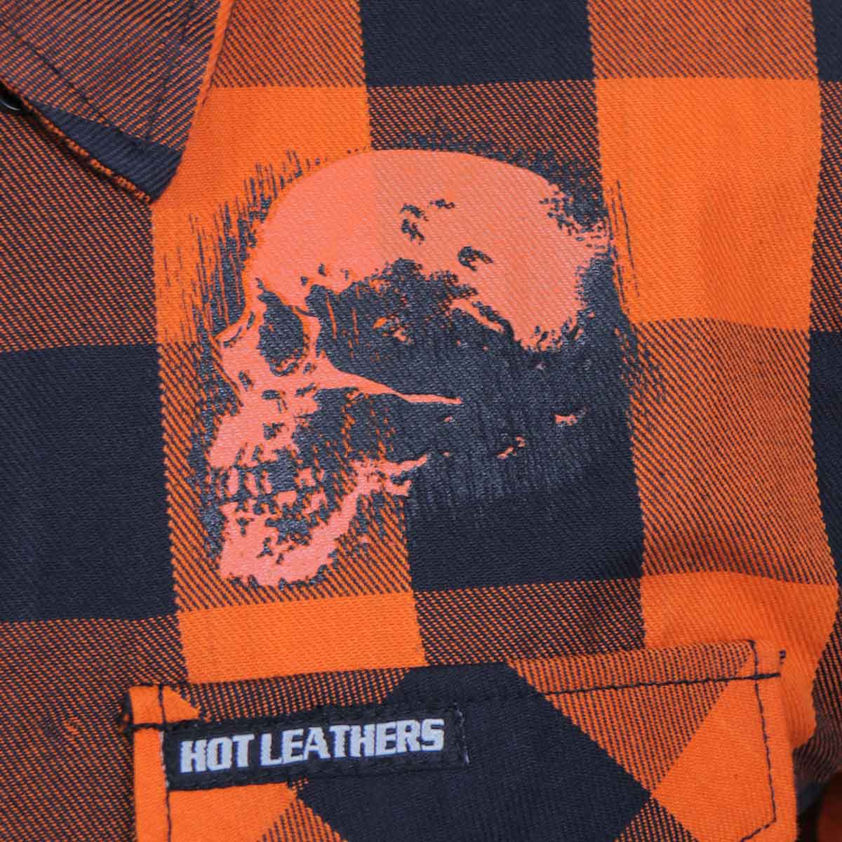 Hot Leathers FLM2108 Men's Ancient Skull Flannel Long Sleeve Shirt - Image 5