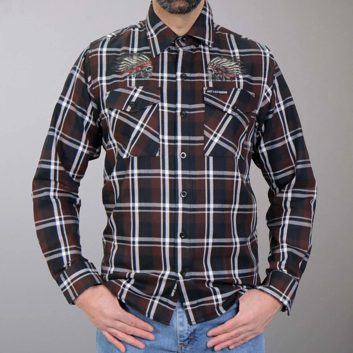 Hot Leathers FLM2109 Men's Headdress Flannel Long Sleeve Shirt - Image 2