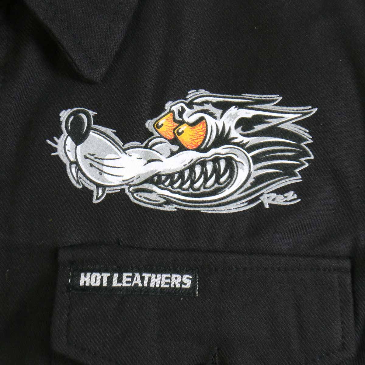 Hot Leathers FLM2115 Men's Black Race Wolf Long Sleeve Flannel Shirt - Image 5
